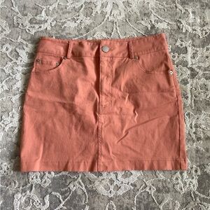 Forever 21 Peach Jean Skirt